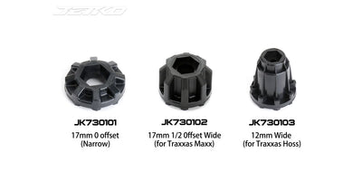 Jetko Pneus EX Low Profil Super Sonic toilé + Jantes Noir 3.8 17mm (x2) Maxx JK1604CB