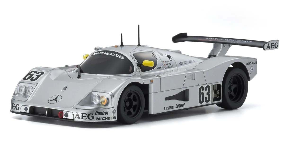 Kyosho AutoScale Mini-Z Sauber Mercedes Nr.63 Zilver LM 1989 (W-LM) MZP345S