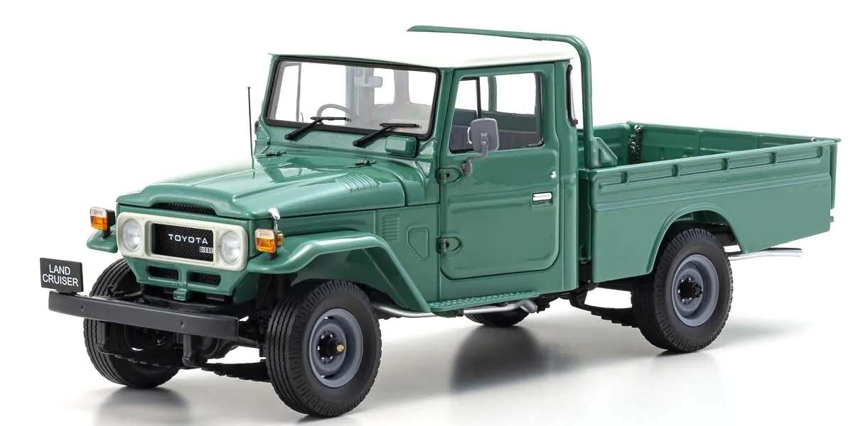 Kyosho Diecast Toyota Land Cruiser 40 Pick Up 1980 Fashion Green 1/18 KS08958FG