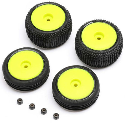 LOSI Conjunto de rodas dianteiras e traseiras + Porcas (4Pcs) Micro-B