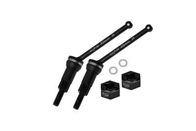 GPM CVD acero al carbono + Hexa aluminio 7075 Negro transmisiones traseras (x2) MGM040RS-BK