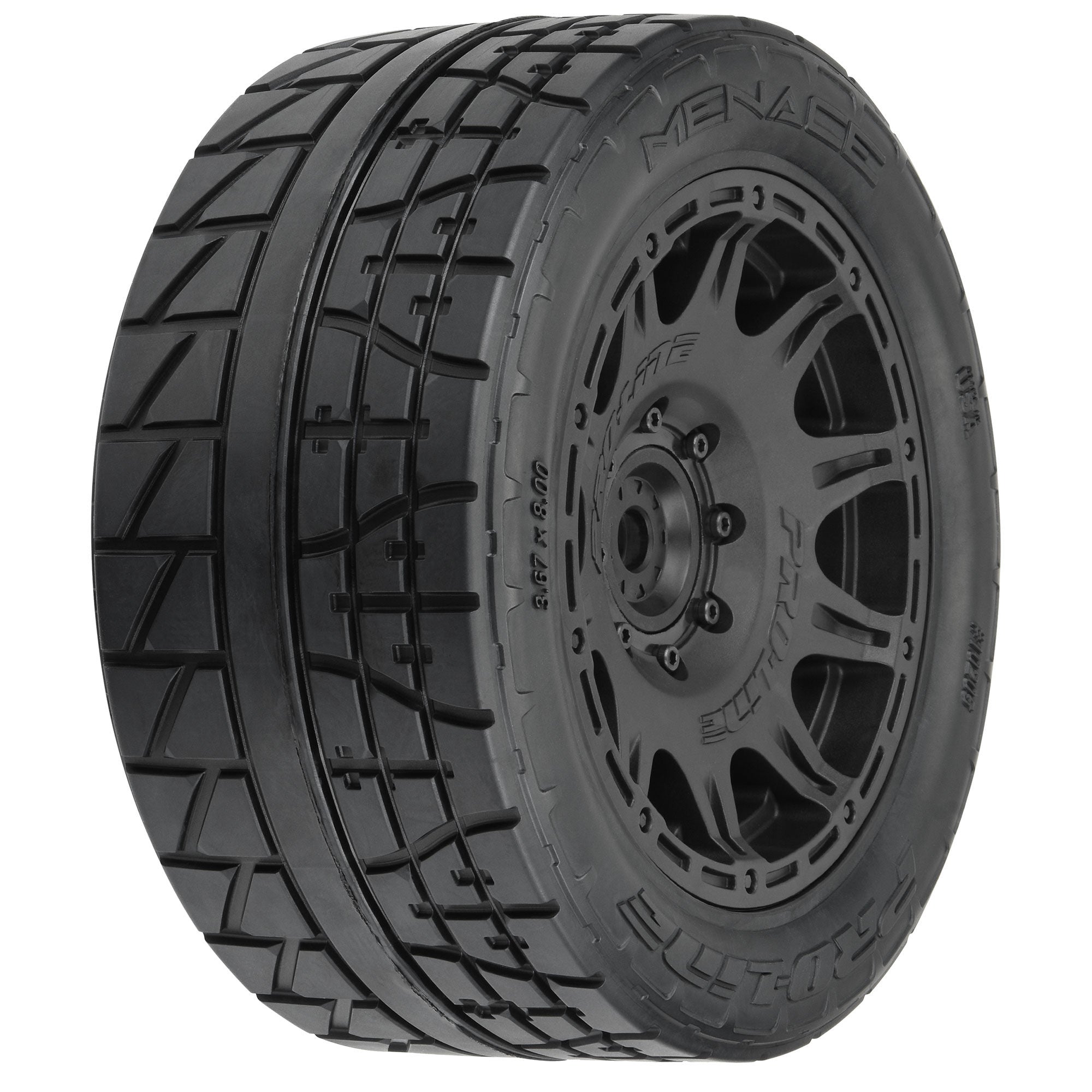 Proline Menace HP 5.7 Tires + Removable Black Raid Hexas Rims 24mm (x2) PRO1020511