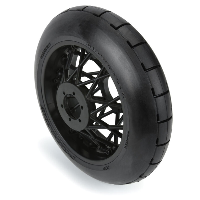 Proline Supermoto S3 Tires + Rear Rim Black PROMOTO-MX PRO1022310