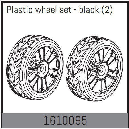 Absima Roue Noir (x2) Touring Car 1/16 1610095