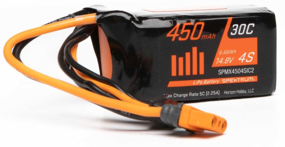 Spektrum 14.8V 450mah 30C IC2 lipo batería SPMX4504SIC2