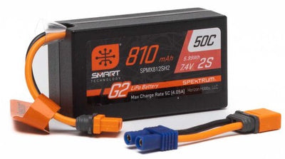 Spektrum Lipo battery 7.4v 810mAh 2S 50C IC2 SPMX812SH2