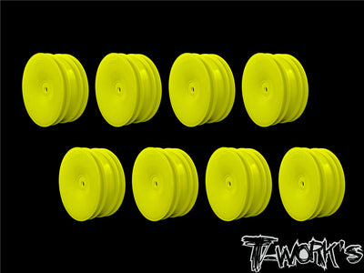 T-Work's Front Rims 2wd 2.2" 12mm Yellow (x2) TE-218-AY