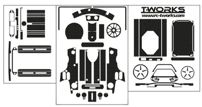 T-Work's Skin 3D carbon for Flysky NB4 Pro/NB4 Pro+ (per board) TS-064