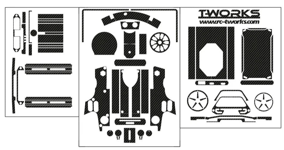 T-Work's Skin 3D carbone pour Flysky NB4 Pro/NB4 Pro+ (la planche) TS-064