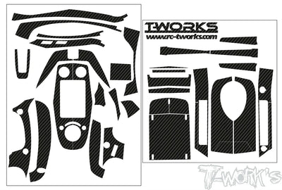 T-Work's Skin 3D carbono para FLYSKY GT-5 (la tabla) TS-076