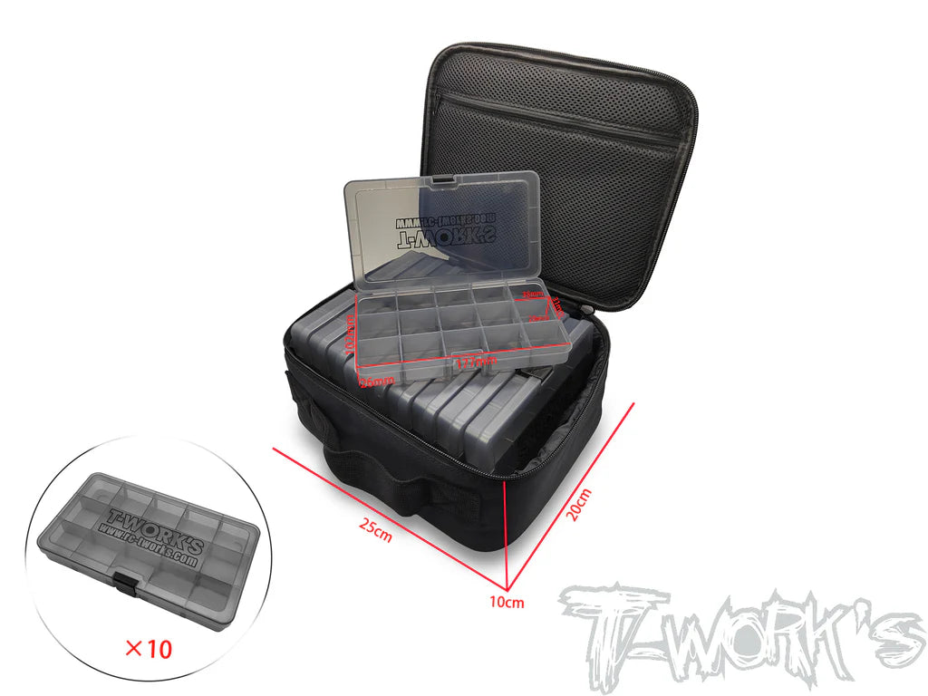 T-Work's Bag + 10 Storage Boxes 17.7x10.2x2.6cm TT-119-B