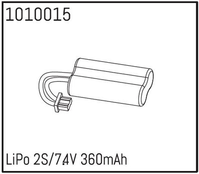 Absima Lipo 2S 7.4V 360 mah 1/18 1010015