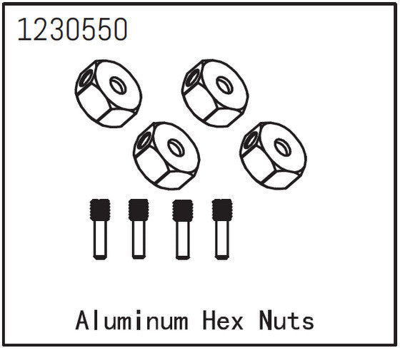 Absima Hexagone + Axe (8Pcs) Sherpa 1230550