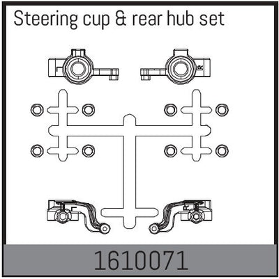 Absima Set de Fusée de roue (4Pcs) Touring Car 1/16 1610071