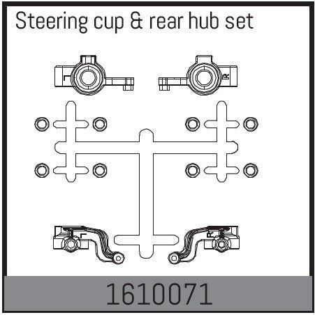 Absima Set de Fusée de roue (4Pcs) Touring Car 1/16 1610071