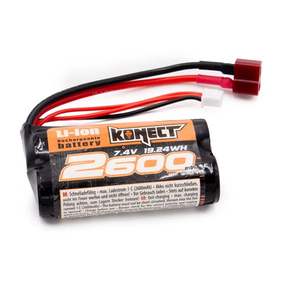 Konect Bateria de iões de lítio de 7,4V 2600mAh 15C KN-LI0742600