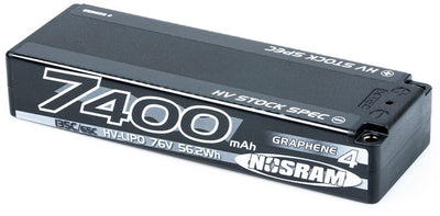 Nosram Akku Lipo HV Graphene 4 Stock Spec 7.6V 7400mAh 135C