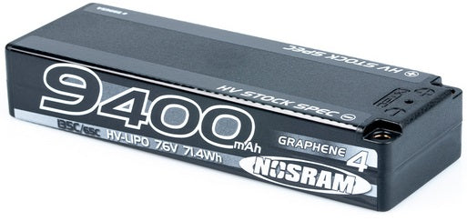 Nosram Akku Lipo HV Graphene 4 Stock Spec 7.6V 9400mAh 135C