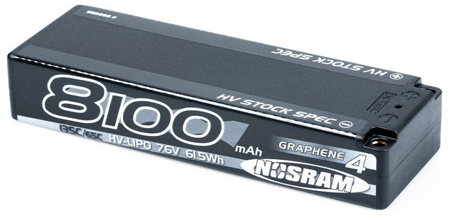 Nosram Accu Lipo HV Graphene 4 Stock Spec 7.6V 8100mAh 135C