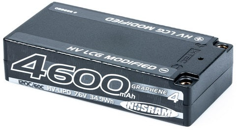 Nosram Lipo batterij Shorty LCG HV Graphene 4 7,6V 4600mAh 120C