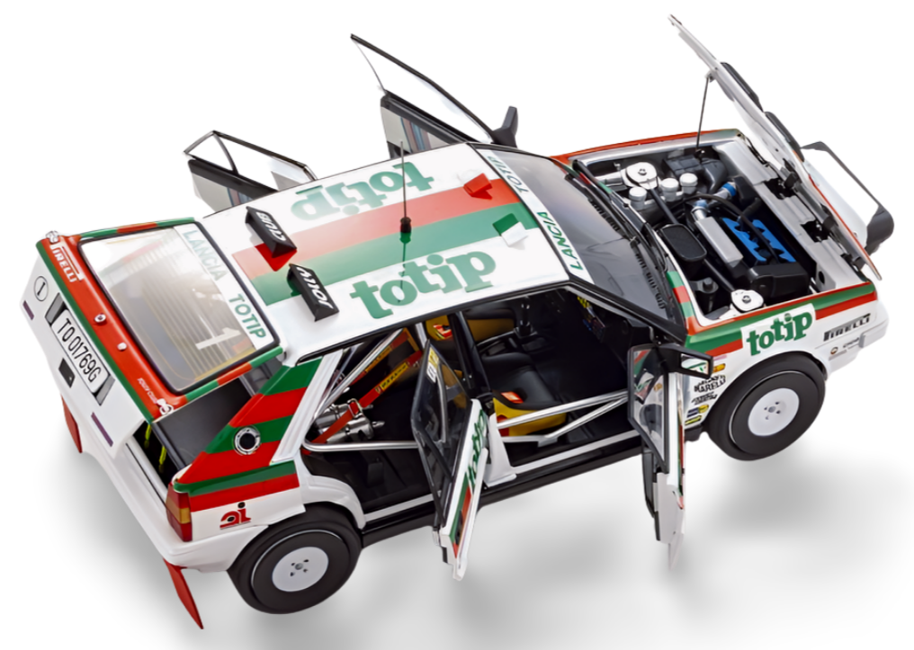 Kyosho Diecast Lancia Delta HF 4WD Targa Florio 1987 Team Totip Nr.1 1/18 KS08960C