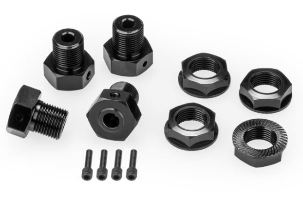 Jconcepts Kit Hexagone Alu Noir 17mm (12Pcs) Losi LMT 2981