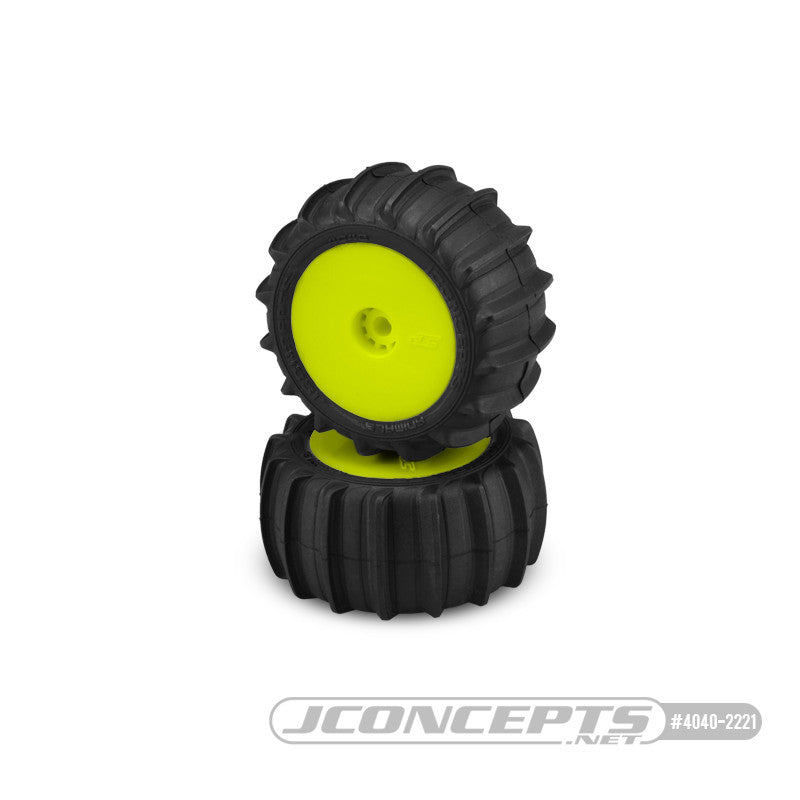 Jconcepts Pneus Animal + Jantes Arrière Blanche Losi Mini-B/T 2.0 4040-1221