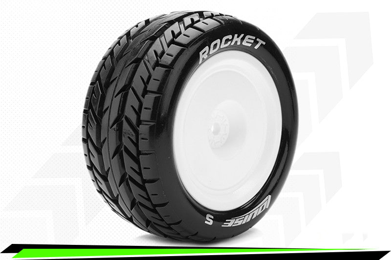 Louise RC Tires + Rims E-Rocket Buggy 1/10 Soft 4WD AR (x2) LR-T3188SWKR