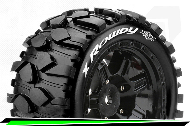 Louise RC X-Rowdy MFT Tires + Kraton 8S Rims (x2) LR-T3351BM