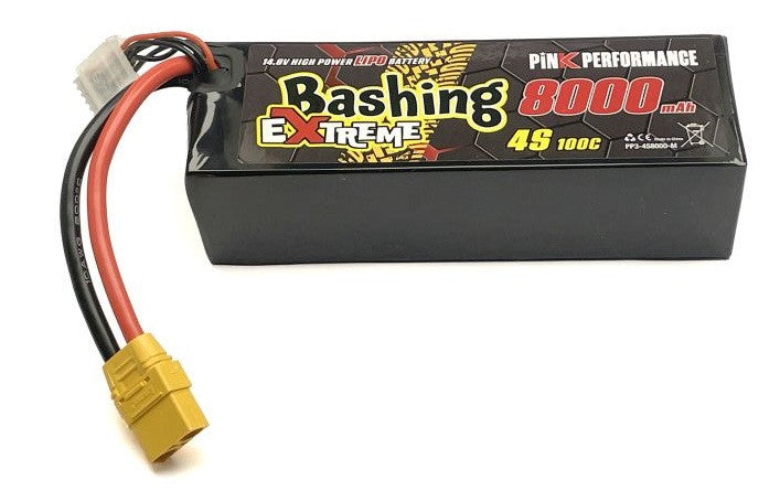 Pink Performance Batterie xtreme Bashing Lipo 4S 14.8v 100C 8000mAh Multi PP3-4S8000-M