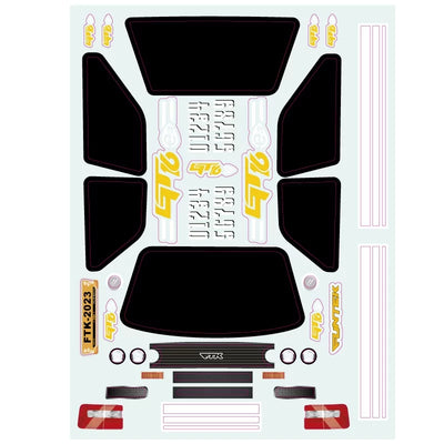 Funtek GT16e sticker sheet FTK-24007