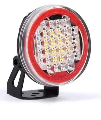 Foco LED Hobbytech de 22 mm con contorno rojo + soporte HT-SU1801231