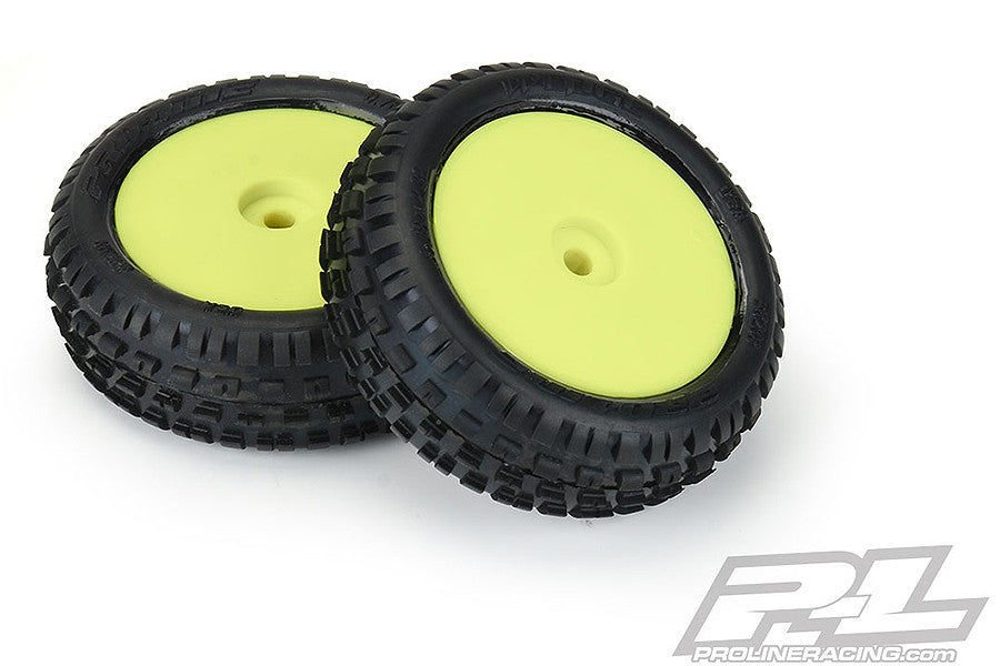 Proline PneusWedge + Jantes Jaune Avant Losi Mini-B 8298-12