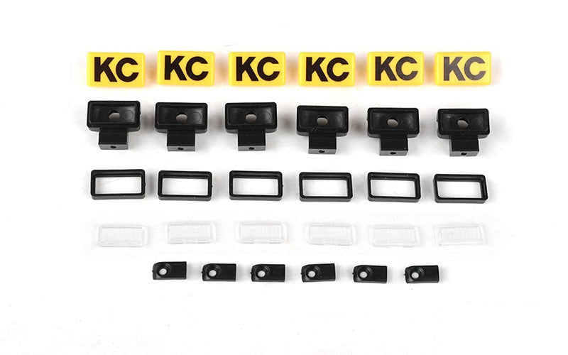 RC4WD KC Hilites phares rectangulaires avec cache (x6)