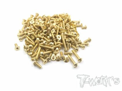 T-Work's Kit complet de Vis Acier Nitride Doré X-Ray XB4 TGSS-XB4