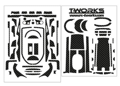 T-Work's kit déco 3D carbone pour Futaba 7PX TS040