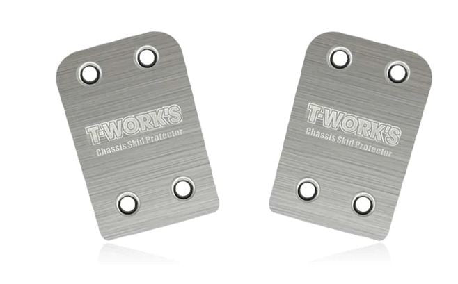 T-Work's Sabot de Protection Arrière Châssis Inox (x2) Agama N1 TO-220-N1