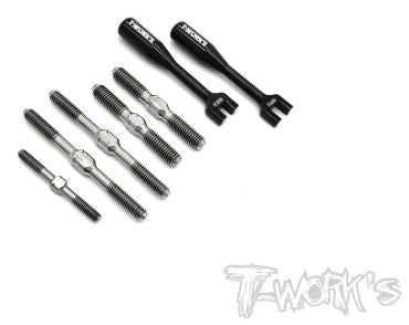 T-Work's Set Biellettes Titane Team Asso RC8B3.2 (x2) TB-213