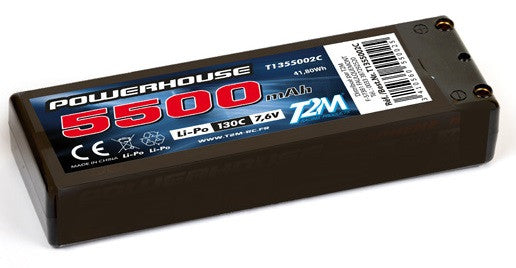 T2M Accu Li-po HV 7.6V 2S 5500mAH 130C T1355002C