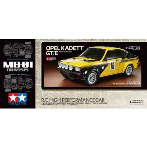 Tamiya MB-01 Opel Kadett GT/E KIT Jaune/Noir 47499