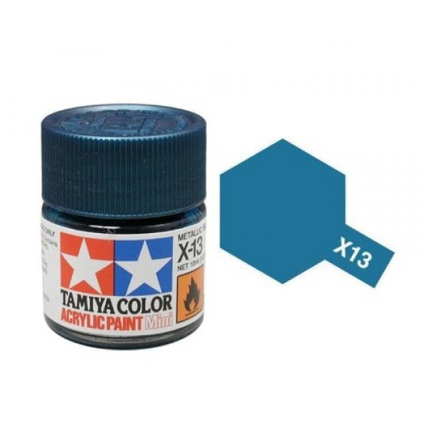 Tamiya Peinture Mini X13 Bleu Métal Brillant 81513