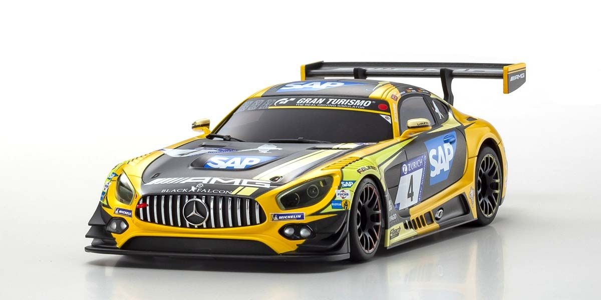 Kyosho Mini-Z Mercedes AMG GT3 24h Nurburgring No4 2018 com tração às rodas RTR 32355YBK