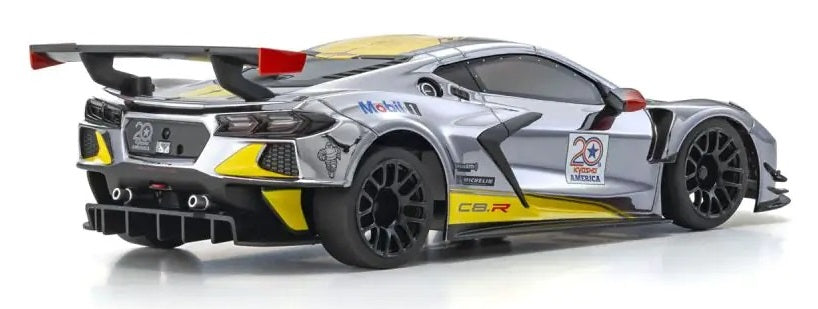 Kyosho Mini-Z MR04 RWD Corvette C8-R chroom 20e verjaardag + KT531P RTR 32356CRY