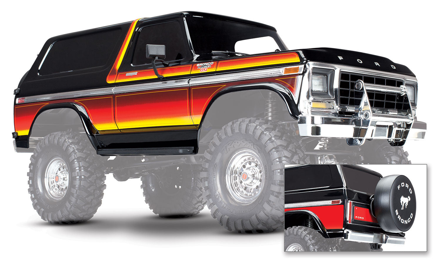 Traxxas Carrosserie peinte de Ford Bronco 8010X