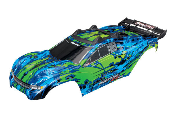 TRAXXAS Carrosserie peinte Verte Rustler 4X4 6717G