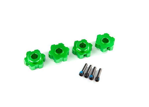 Traxxas Hexagone de roue alu vert Maxx (x2) 8956G