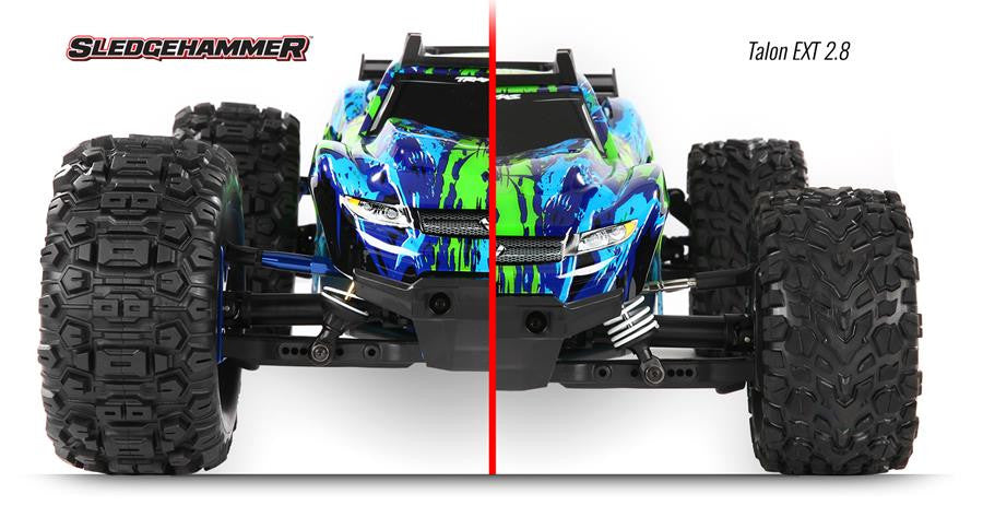 TRAXXAS Roues RXT Noires Sledgehammer 2.8" (x2) Rustler 4X4 6792