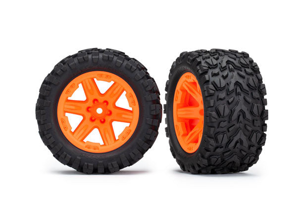 TRAXXAS Roues Arrière RXT Orange Talon 2.8" (x2) Rustler 4X4 6774A