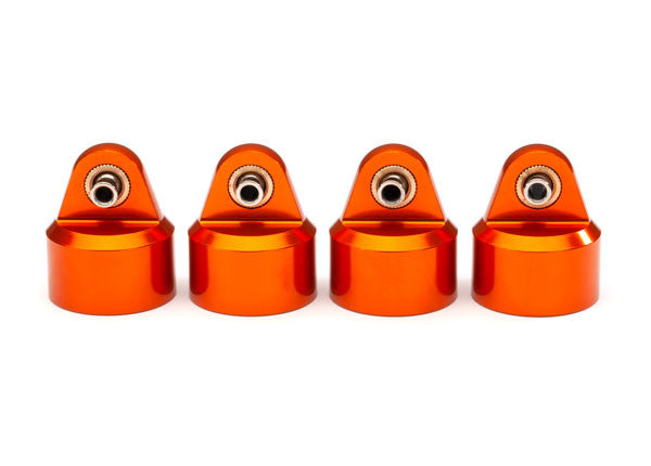 Traxxas Set Bouchon pour Amortisseur Aluminium Orange GT-Maxx (x4) Maxx 8964T