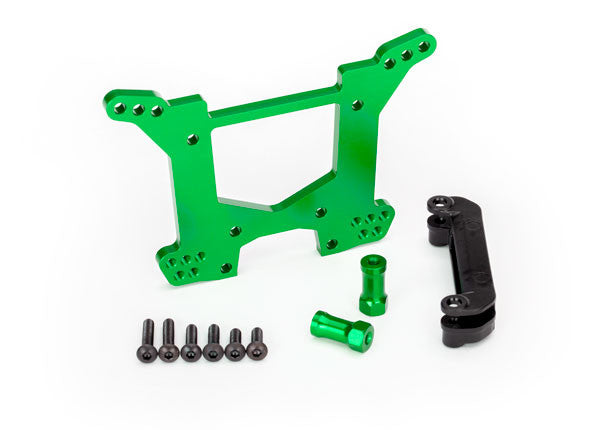 TRAXXAS Support d'Amortisseur Aluminium Arrière Vert Rustler 4x4 6738G